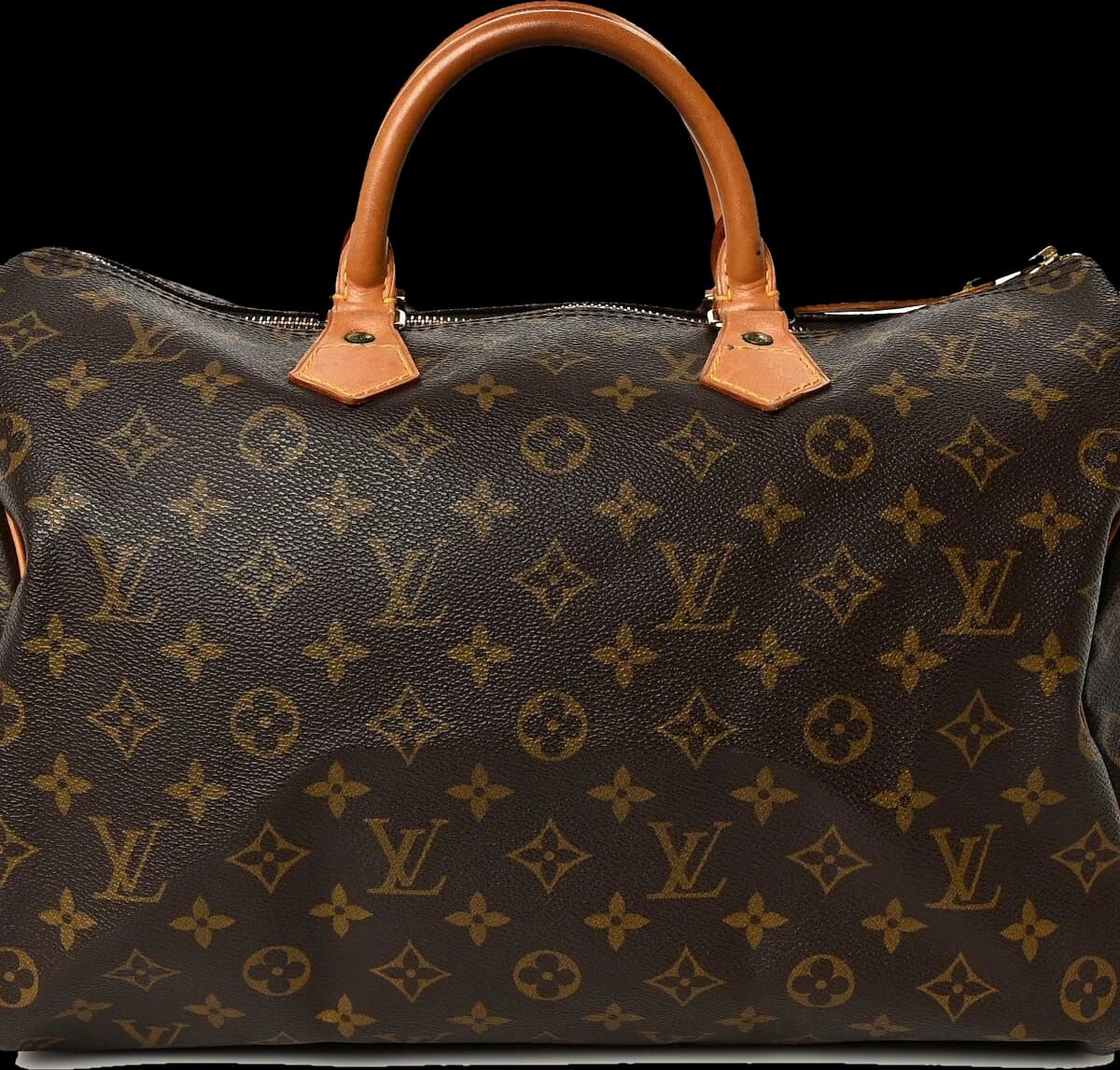 A Louis Vuitton monogram canvas handbag with tan leather handles